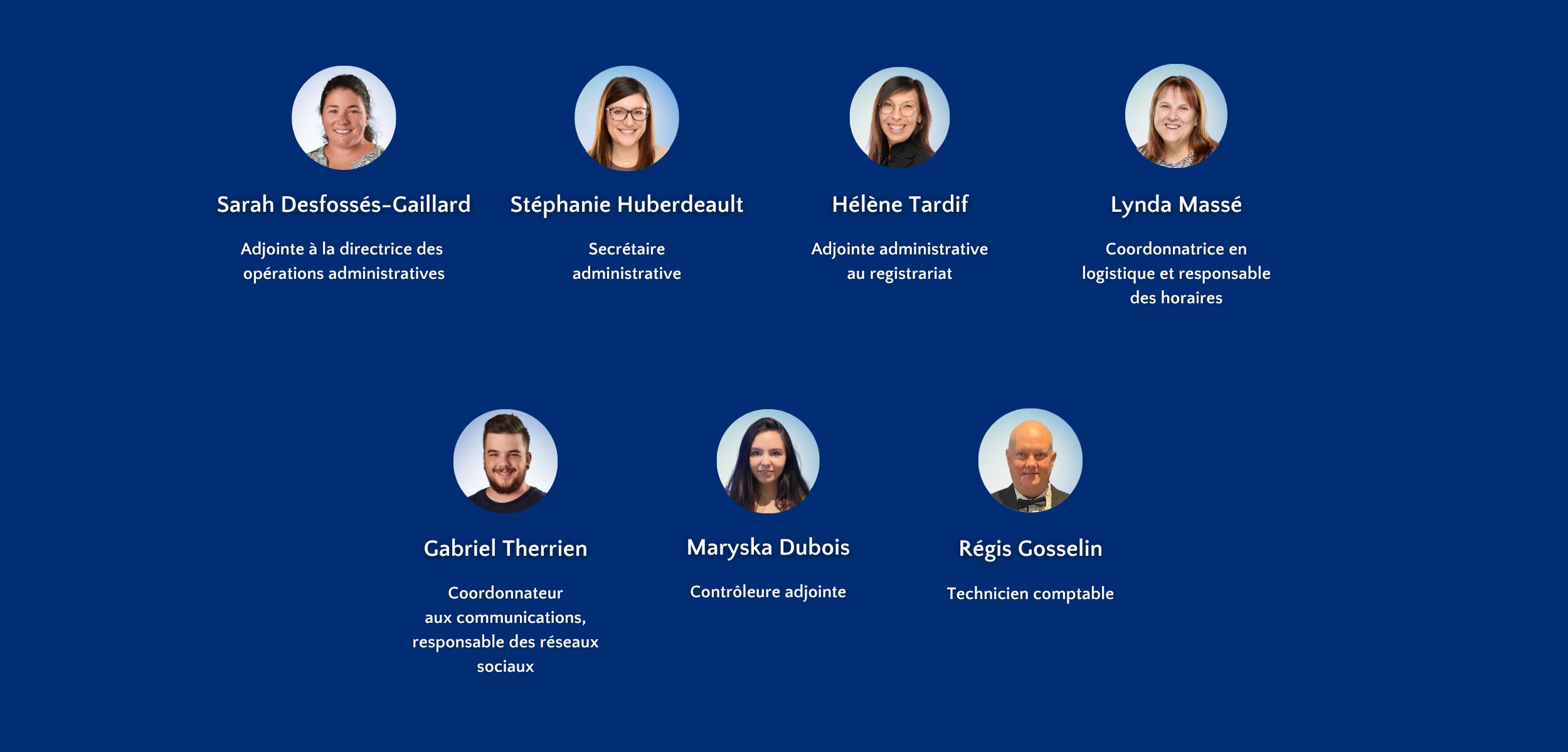 Montage photo des employés administratifs